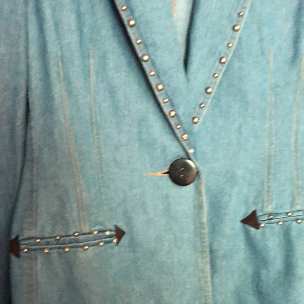 EUC Vintage 90s Hairston Roberson ROPA denim jacket blazer rodeo NFR rockies 12 - Picture 8 of 13
